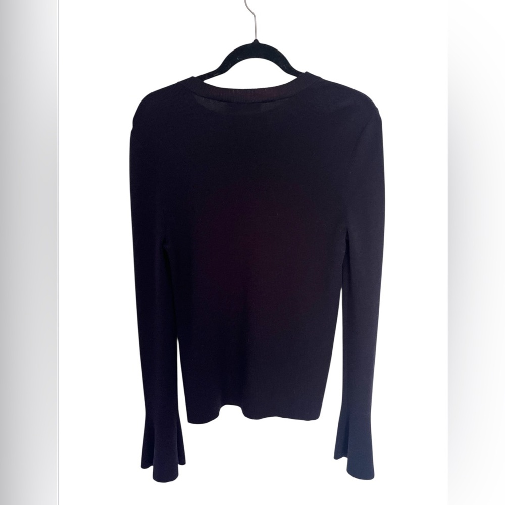 Tory Burch Kimberly Merino Wool Sweater Navy Size M - Picture 3 of 6